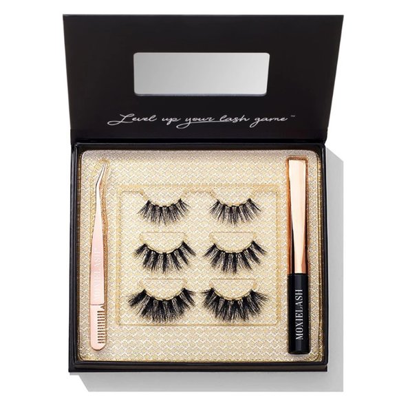 NEW MOXIELASH Dramatic Kit Mink Magnetic Eyelashes - Picture 1 of 8